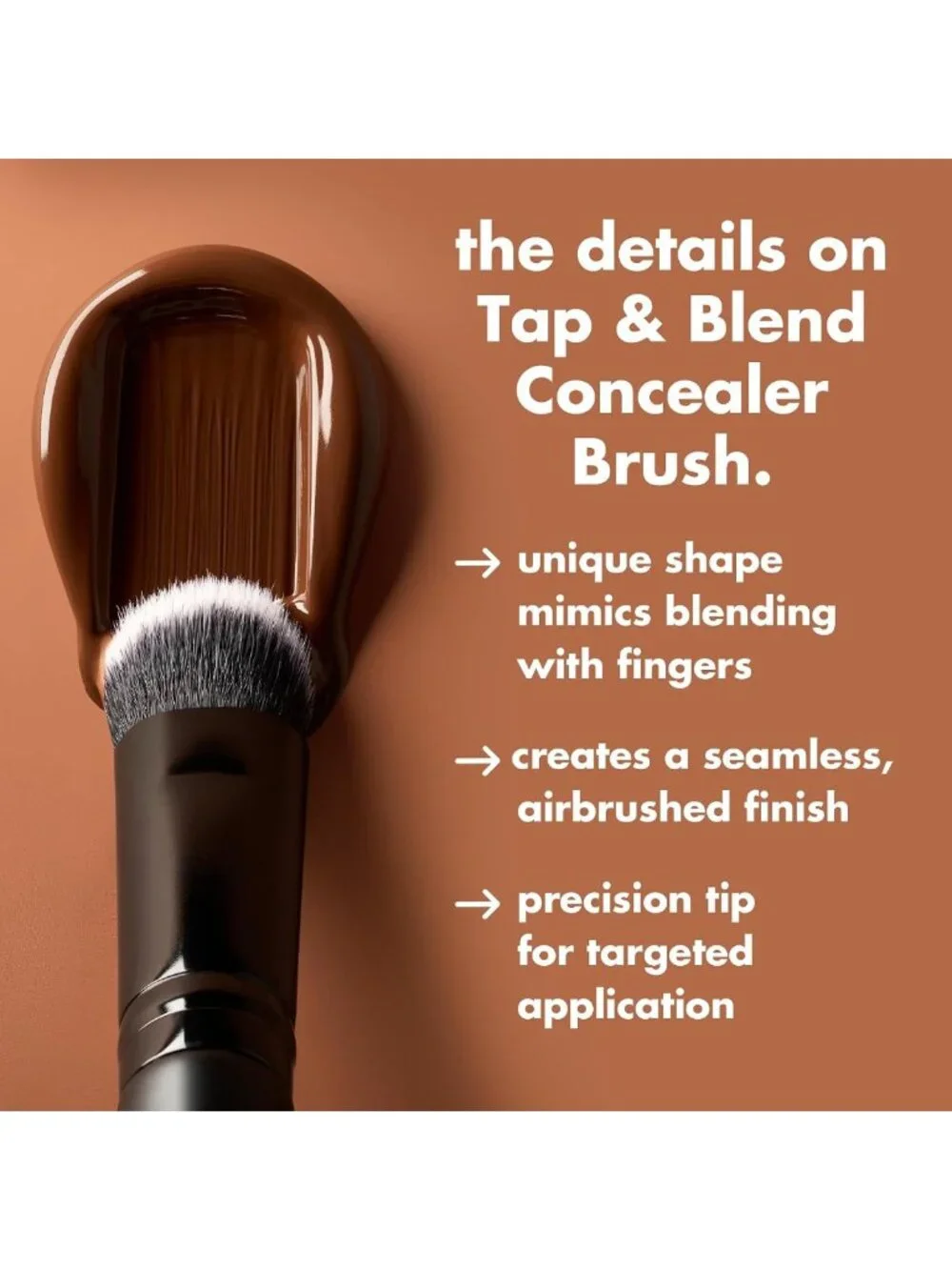 Precision Concealer Brush for Blemishes & Dark Spots - Vegan, Cruelty-Free